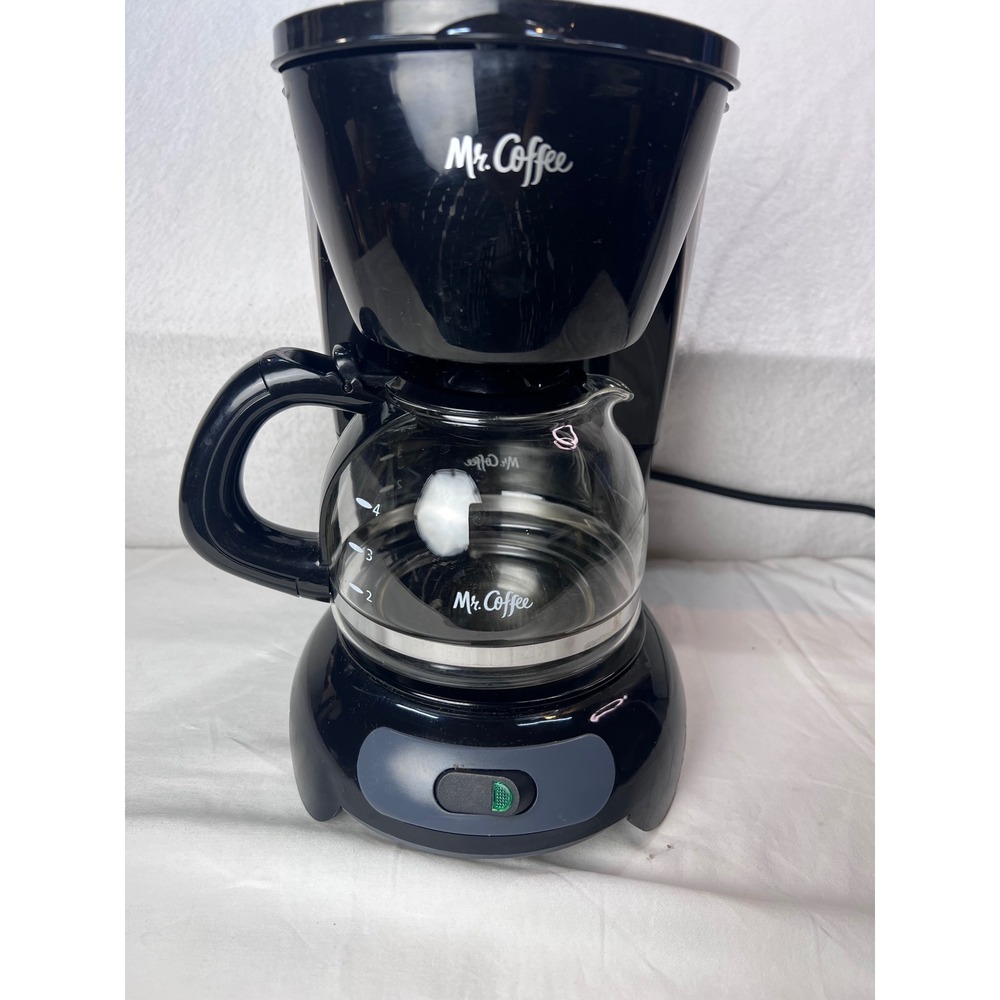 Mr. Coffee TF5 4-Cup Switch Coffee Maker Black Small Drip Brewer with Carafe